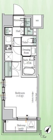 ONE ROOF RESIDENCE KIBA EASTの物件間取画像